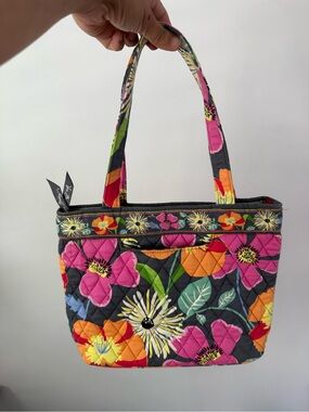 Vera Bradley Jazzy Blooms Floral Purse Shoulder Tote Bag Handbag